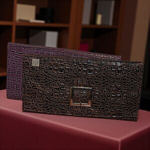 Miche Classic "Ellie" Handbag Shell ONLY - Purple Reptile and Brown Alligator